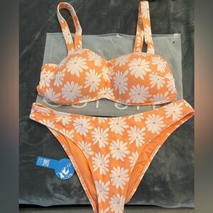 Floral cupshe swimsuit NWT